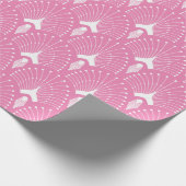Deko-Muster in Weiß und Rosa Geschenkpapier (Ecke)