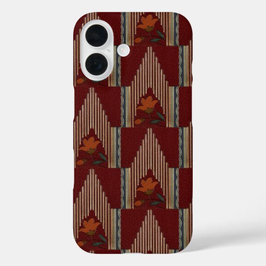 Deko Muster mit Blume und Spulen Case-Mate iPhone Hülle (Rückseite)