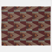 Deko Muster mit Blume und Spulen Fleecedecke (Vorderseite (Horizontal))