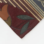 Deko Muster mit Blume und Spulen Fleecedecke (Ecke)