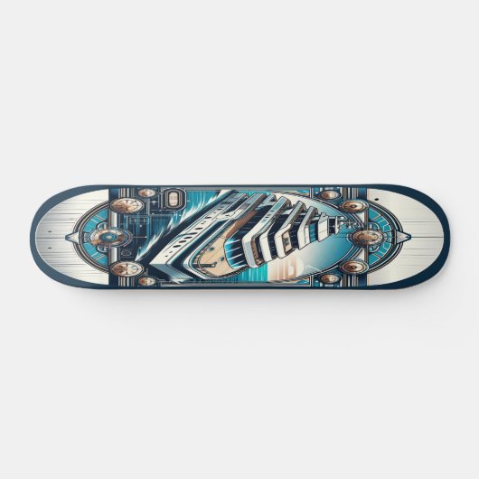 "Deko Nautical Elegance Deck" Skateboard (Horizontal)