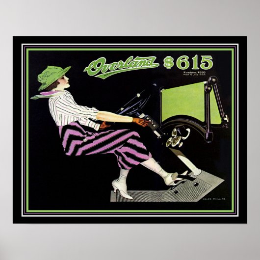 Deko "Overland" Roadster - Coles Phillips 16x20 (Vorne)