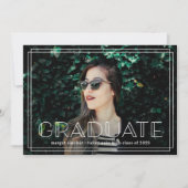 Deko Overlay | Foto Graduation Party Einladung (Vorderseite)
