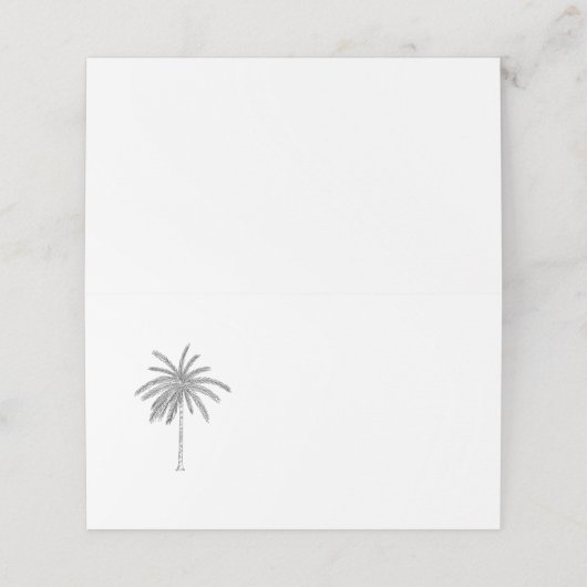 Deko Palm ・ Minimalistisch Boho Chic ・ Zielort Platzkarte (Außenseite Aufgefaltet)