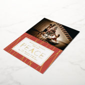 Deko Peace Foil Weihnachtskarte Folien Feiertagskarte (Gedreht)