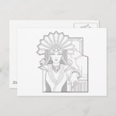 Deko Priestess Postkarte (Vorne/Hinten)
