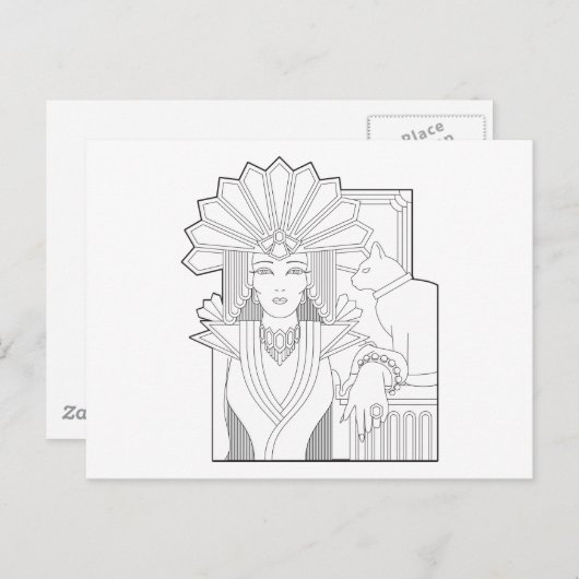 Deko Priestess Postkarte (Vorne/Hinten)