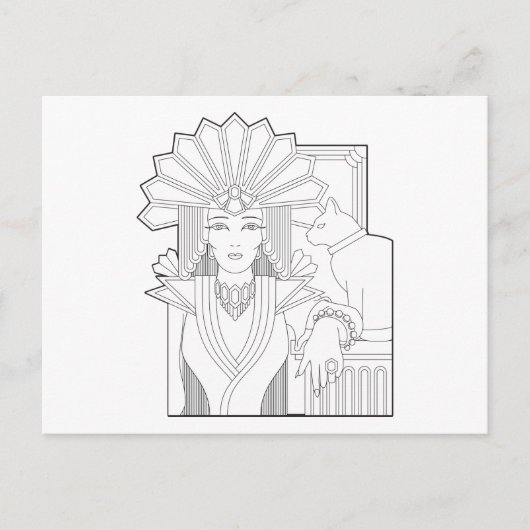 Deko Priestess Postkarte (Vorderseite)