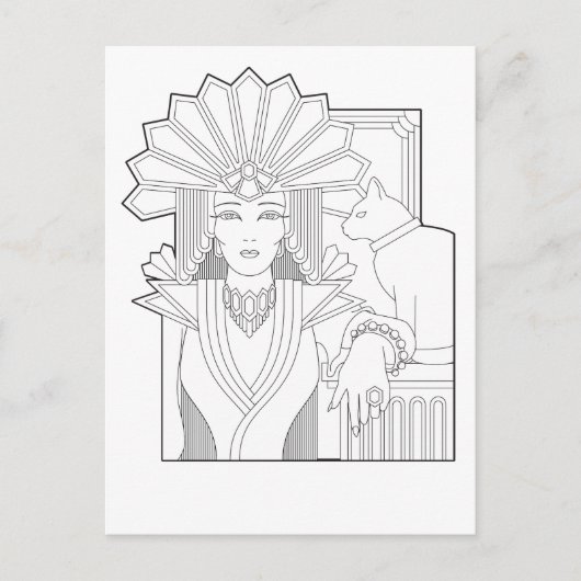 Deko Priestess Postkarte (Vorderseite)