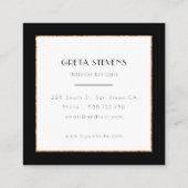 Deko Quadratische Visitenkarte (Rückseite)