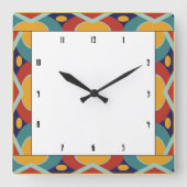 Deko Quadratische Wanduhr (Vorderseite)
