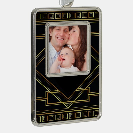 Deko Rahmen-Ornament Silber (Rechts)