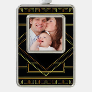 Deko Rahmen-Ornament Silber