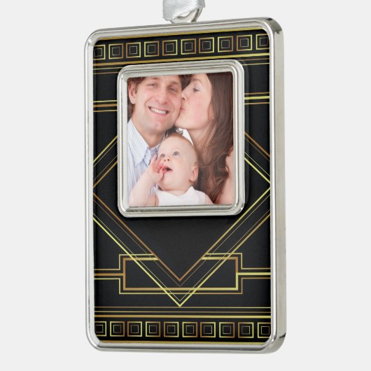 Deko Rahmen-Ornament Silber (Links)