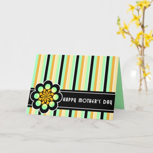 Deko Retro Muttertagskarte Karte (Gelbe Blume)