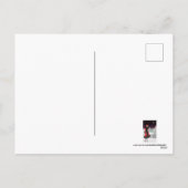 Deko Retro Vintage Dame Feiertagspostkarte (Rückseite)