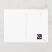 Deko Retro Weihnachtsfrau Feiertagspostkarte (Rückseite)