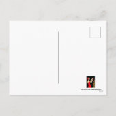 Deko Retro Weihnachtsfrau Feiertagspostkarte (Rückseite)