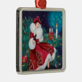 Deko Retro Weihnachtsfrau Ornament Aus Metall (Rechts)