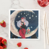 Deko Retro Weihnachtsfrau Serviette (Beispiel)