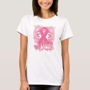 Deko-rosa Band - Brustkrebs-Überlebender T-Shirt