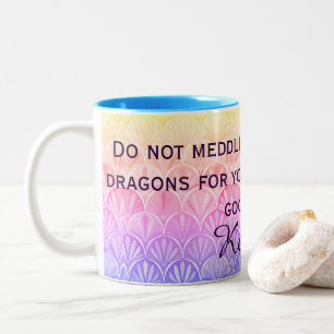 Deko Scallops mischen sich nicht in Drachenangeleg Zweifarbige Tasse