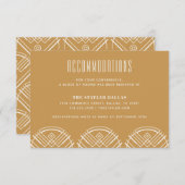 Deko Scallops Wedding Accommodation Card - Tan Begleitkarte (Vorne/Hinten)