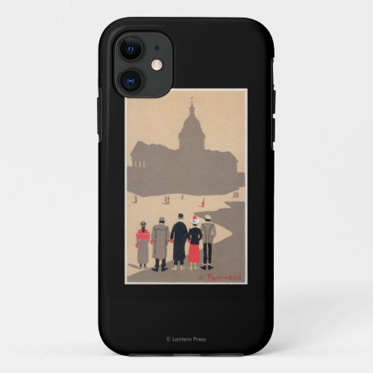 Deko SceneParis, Frankreich Le Pantheon Art Case-Mate iPhone Hülle (Rückseite)
