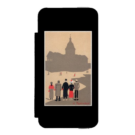 Deko SceneParis, Frankreich Le Pantheon Art Incipio iPhone Geldbeutel-Hülle (Folio Vorderseite)