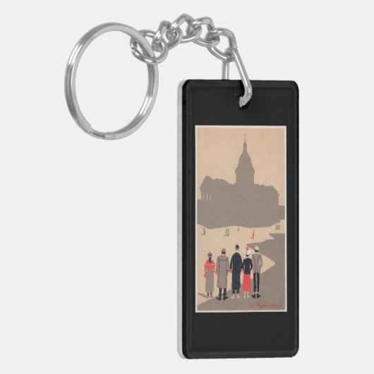Deko SceneParis, Frankreich Le Pantheon Art Schlüsselanhänger (Vorderseite links)