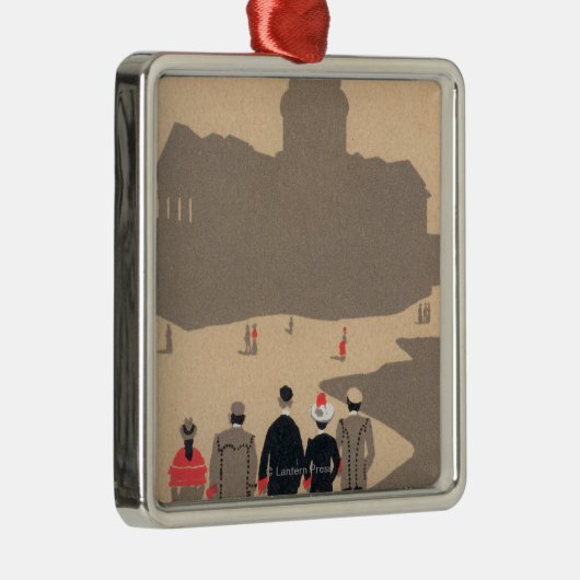 Deko SceneParis, Frankreich Le Pantheon Art Silbernes Ornament (Rechts)