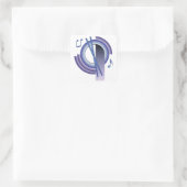 Deko Schlagzeug Quadratischer Aufkleber (Tasche)