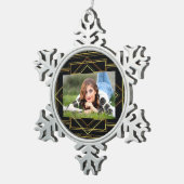 Deko Schneeflocken Zinn-Ornament (Rechts)