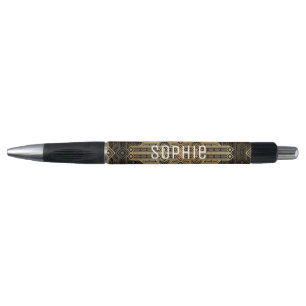 Deko, schwarz und gold kugelschreiber
