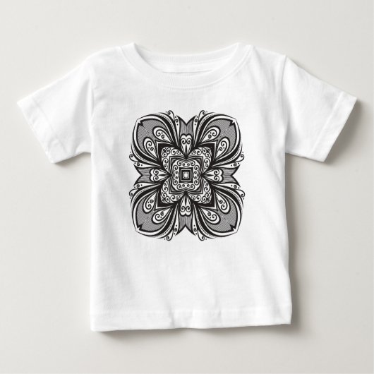 Deko-schwarzes Quadrat inspiriert Baby T-shirt (Vorderseite)