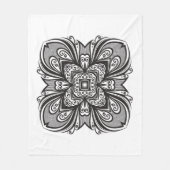 Deko-schwarzes Quadrat inspiriert Fleecedecke (Vorderseite)