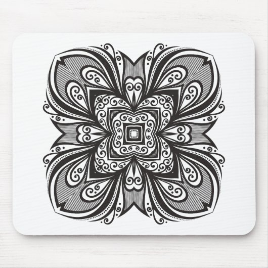 Deko-schwarzes Quadrat inspiriert Mousepad (Vorne)