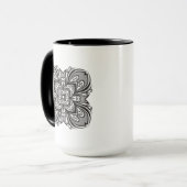 Deko-schwarzes Quadrat inspiriert Tasse (Vorderseite Links)