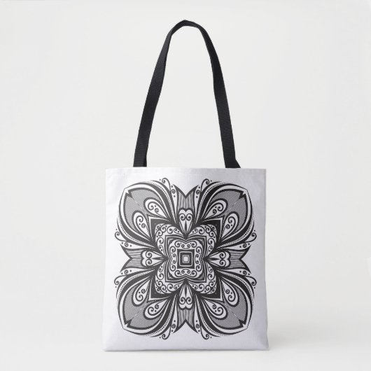 Deko-schwarzes Quadrat inspirierte 2 Tasche (Vorderseite)