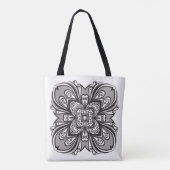 Deko-schwarzes Quadrat inspirierte 2 Tasche (Rückseite)