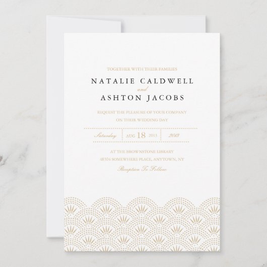 Deko Seigaiha Wedding Einladung (Vorderseite)