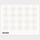 Deko Seigaiha Wedding Monogram Stickers (Blatt)