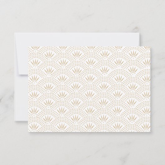 Deko Seigaiha Wedding RSVP Karte (Rückseite)