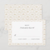 Deko Seigaiha Wedding RSVP Karte (Vorne/Hinten)