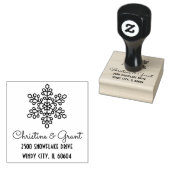 Deko Snowflake Script Holiday Gummistempel (Stempel)