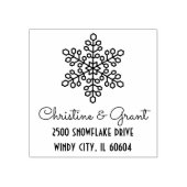 Deko Snowflake Script Holiday Gummistempel (Prägung)