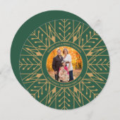 Deko Snowflake Weihnachtsfotokarte Feiertagskarte (Vorne/Hinten)