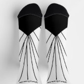 Deko-Socken in Schwarz-Weiß Socken (Oben)