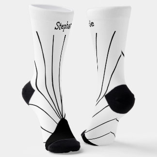 Deko-Socken in Schwarz-Weiß Socken