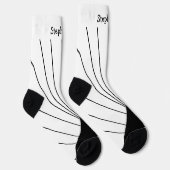 Deko-Socken in Schwarz-Weiß Socken (Rechts)